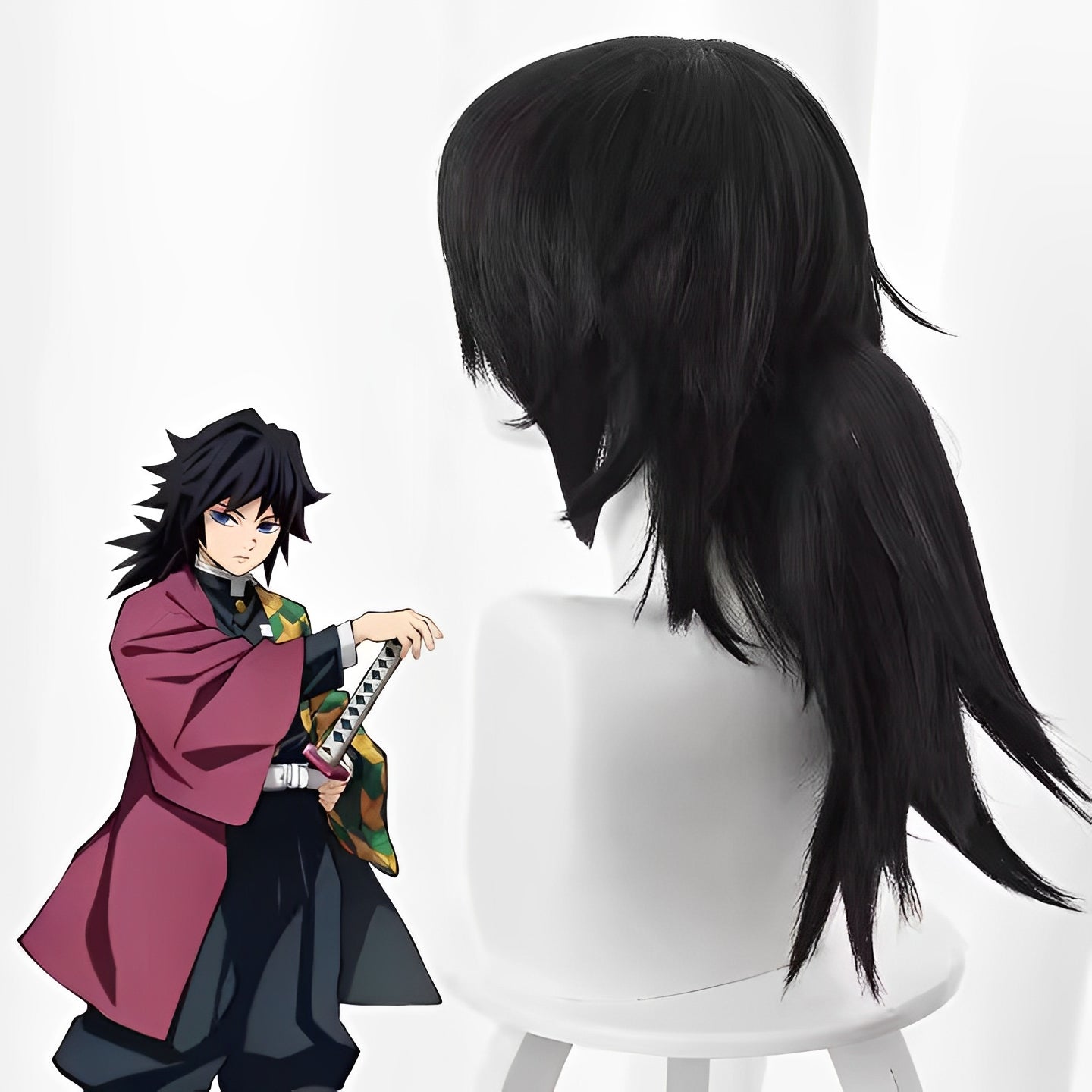 Giyu Tomioka Cosplay Set Water Hashira Demon Slayer Anime Japan