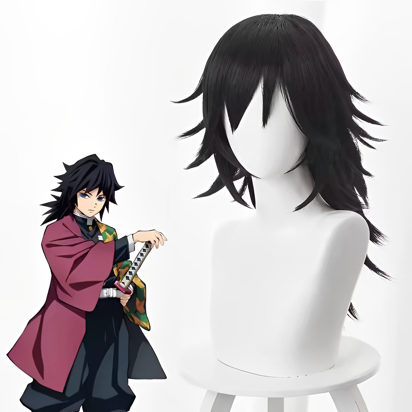 Giyu Tomioka Cosplay Set Water Hashira Demon Slayer Anime Japan