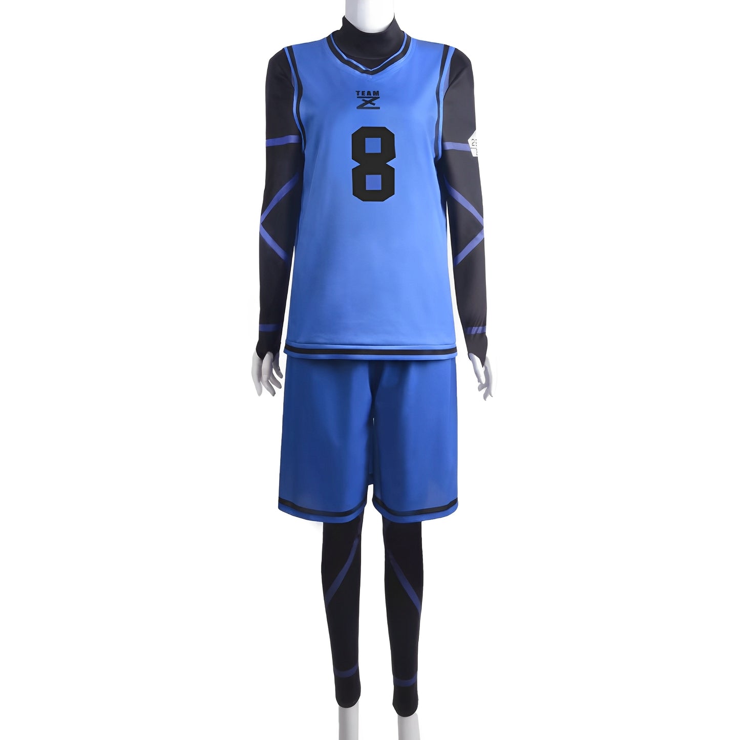 Meguru Bachera Cosplay(Blue 8) Blue Rock Soccer Uniform Anime Japan