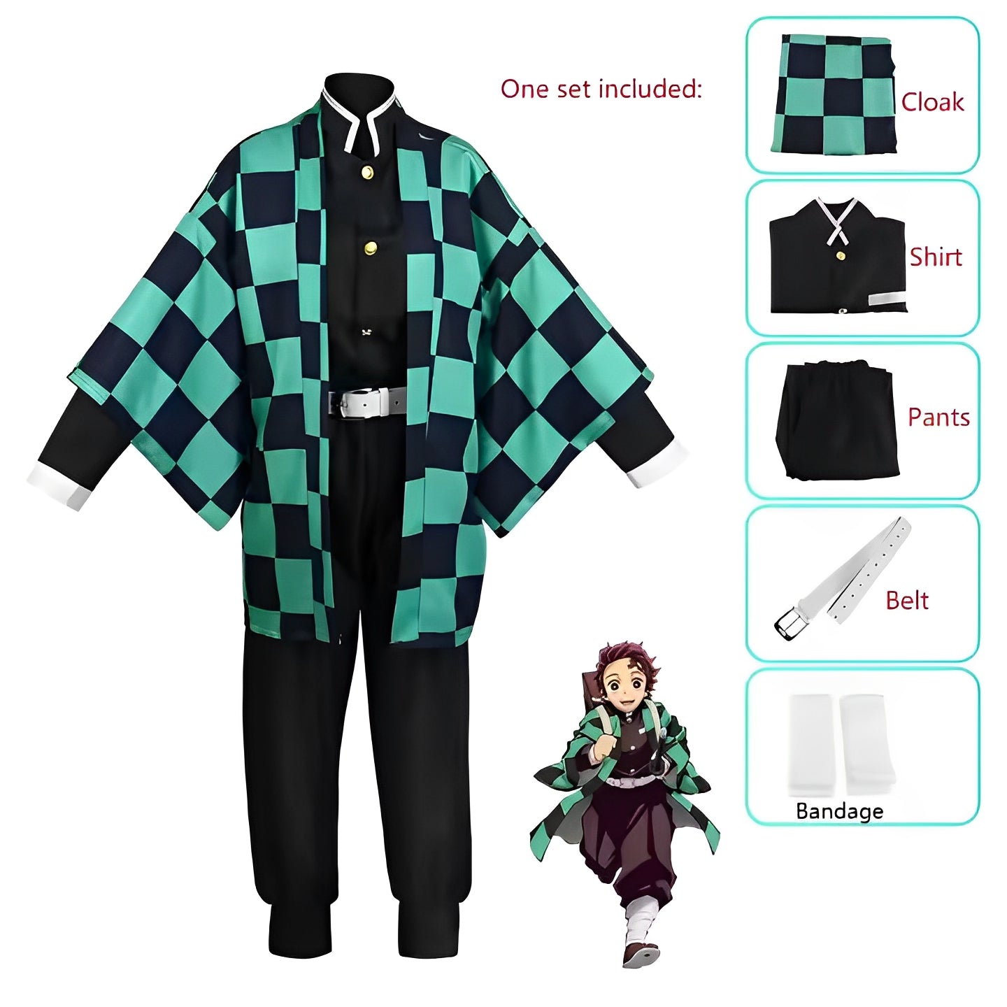 Tanjiro Kamado Cosplay Set Demon Slayer Kimetsu no Yaiba Japan