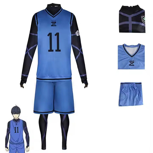 Yoichi Isagi Uniform(Blue 11) Cosplay Blue Rock Anime Japan